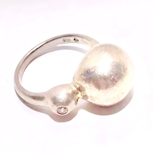 Silpada Vintage Rare Sterling Silver CZ Dome Ring - Picture 3 of 11